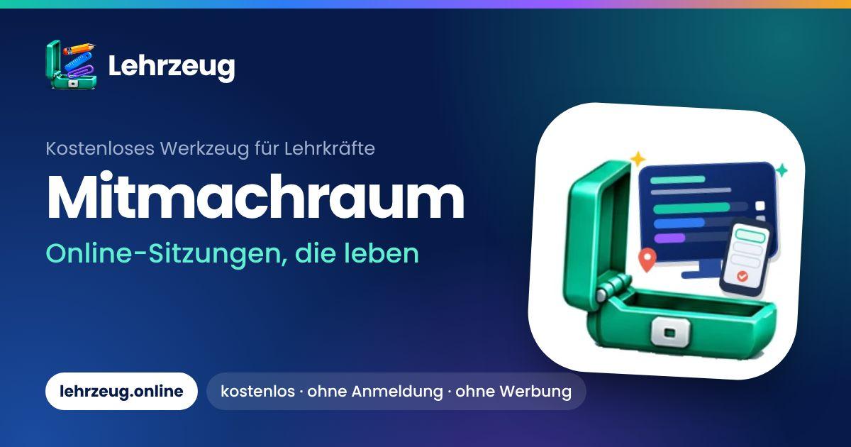 Mitmachraum auf einen Blick